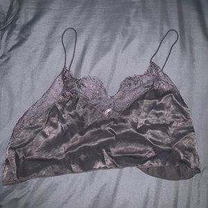 Sweet Carolina silk lace crop cami Free People